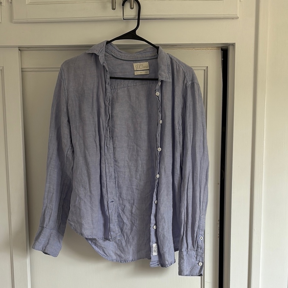 J. Crew Blue Casual Button Down Shirt
